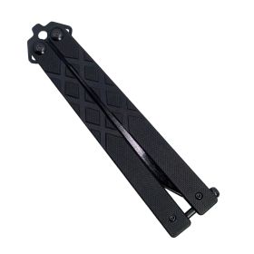 9" Ball Bearing G10 Butterfly Knife with Tanto Blade (Color: Red)